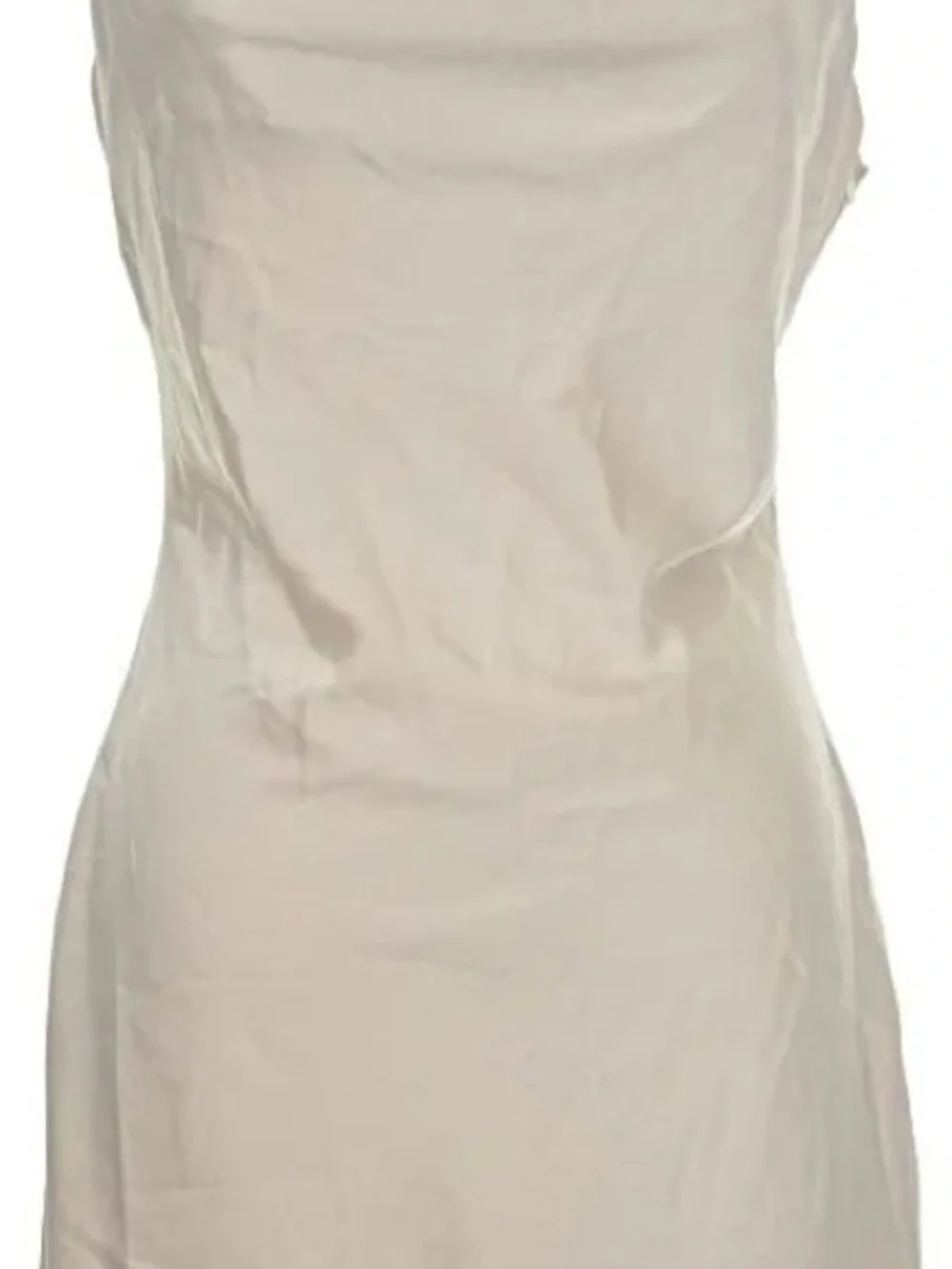 Nasty Gal Cream Satin Cowl Slip Dress